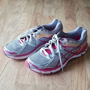 ASICS Gel Indigate Grey & Pink Runners Size 9.5